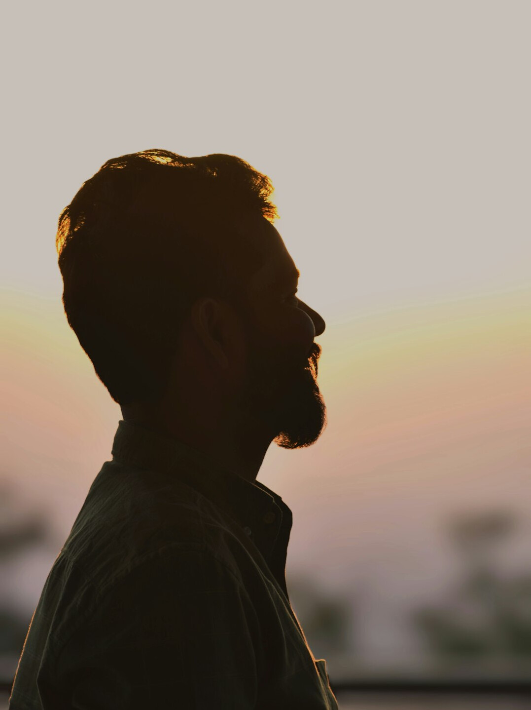 Portrait of a bearded man smiling